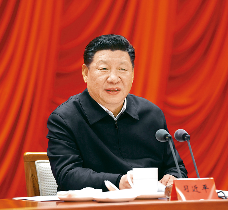 　　2019年1月21日，省部級(jí)主要領(lǐng)導(dǎo)干部堅(jiān)持底線(xiàn)思維著力防范化解重大風(fēng)險(xiǎn)專(zhuān)題研討班在中央黨校開(kāi)班。中共中央總書(shū)記、國(guó)家主席、中央軍委主席習(xí)近平在開(kāi)班式上發(fā)表重要講話(huà)。 新華社記者 饒愛(ài)民/攝