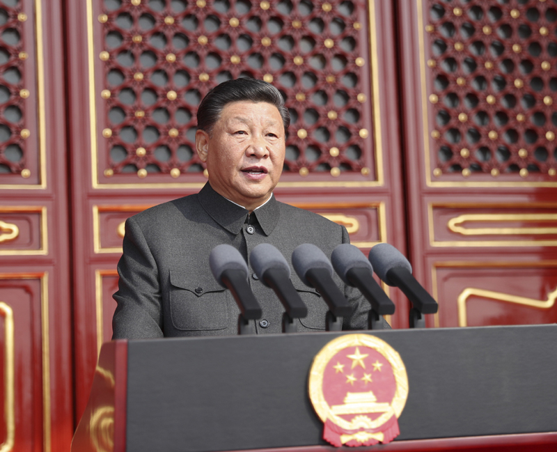 10月1日上午，慶祝中華人民共和國(guó)成立70周年大會(huì)在北京天安門廣場(chǎng)隆重舉行。中共中央總書記、國(guó)家主席、中央軍委主席習(xí)近平發(fā)表重要講話。